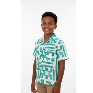 Aisokula Kids Polyester Bula Shirt Hanua Print