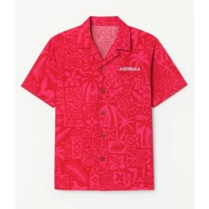 Aisokula Mens Polyester Bula Shirt Hanisi Xs-5Xl Pink Xl