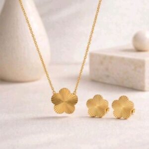 Stainless Lucky Clover Jewelry Set #08