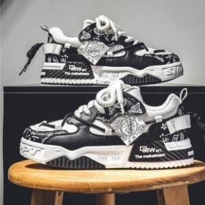 ALagzi 2025 New Men's Trendy Board Shoes-Black And White